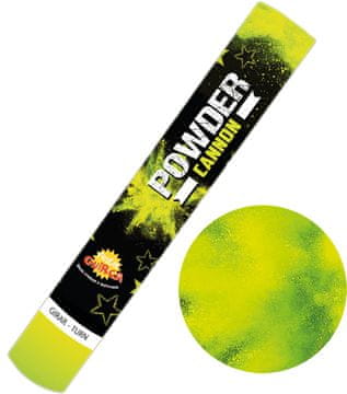Fiestas Guirca Konfeti v tubi za izstreljevanje HOLI POWDER rumene barve 30 cm