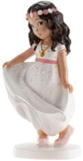 Dekora Figurica deklice za obhajilno torto 16 cm
