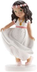 Dekora Figurica deklice za obhajilno torto 16 cm