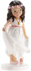 Dekora Figurica deklice za obhajilno torto 16 cm