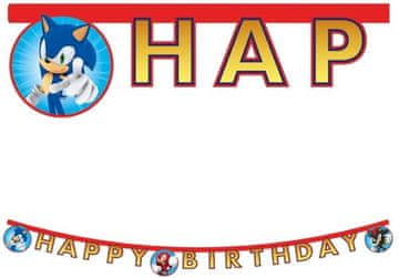Procos SONIC Sega transparent za rojstni dan 200 cm