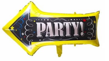 Rojstnodnevni folijski balon ARROW PARTY 80x50cm