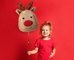 GoDan Folija balon z motivom severnega jelena 46x61 cm glava