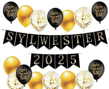 Silvestrski baloni, komplet pasic, silvestrovo 2025