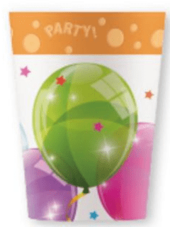 Procos Plastični lonček BALONI za rojstni dan 250ml