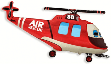 Flexmetal Folija balon 14 Rescue Helicopter rdeč
