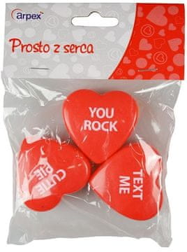 ARPEX Škatlice presenečenja z rdečim srcem, 3 kosi.