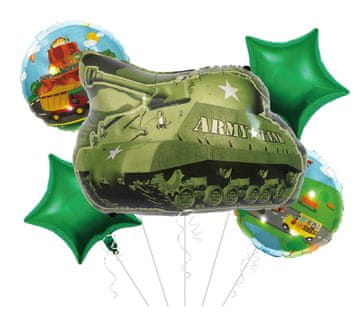 Mejix Šopek folijskih balonov TANK ARMY 5 kosov