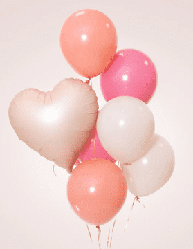 PartyPal Folija balon srček mat karamel 45 cm