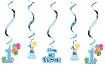 Modre enoletne spirale 60 cm 5 kosov 1 paket