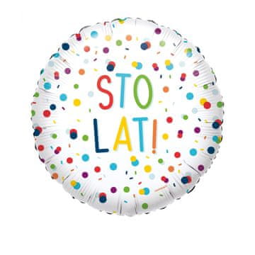 Amscan Folija balon s konfeti Vse najboljše! 1 kos.