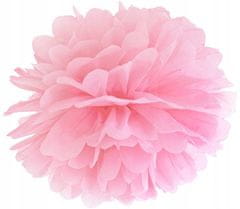 Papirnat pompom, svetlo roza, 35 cm, 1 kos.