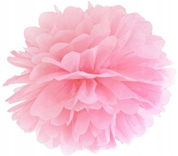 Papirnat pompom, svetlo roza, 35 cm, 1 kos.