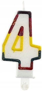 GoDan Bleščeča svečka s številko "4", 1 kos.