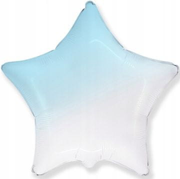 Flexmetal 45,5 cm folija balon FX Star, belo-moder preliv
