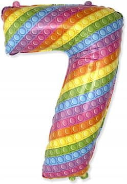 GoDan Folija balon številka 7 Seven POP IT rojstni dan 85 cm
