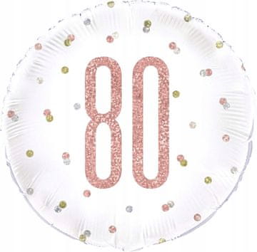 Unique Folija balon za 80. rojstni dan, 18 palcev