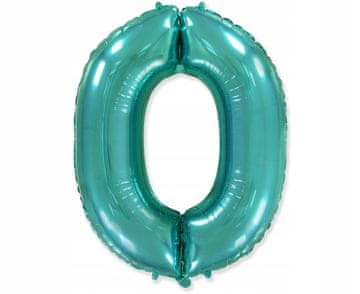 Flexmetal FX folija balon - "Številka 0" tiffany, 85 cm