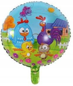 Folija balon z motivom živali, Farm, 45 cm, 1 kos.