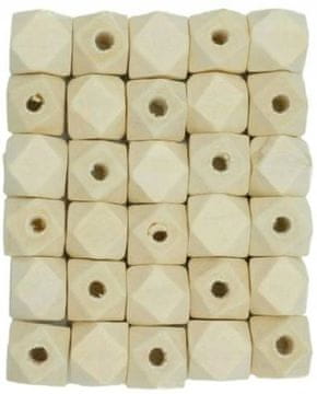 Geometrijske lesene perle 12 mm, pakiranje 30 kosov