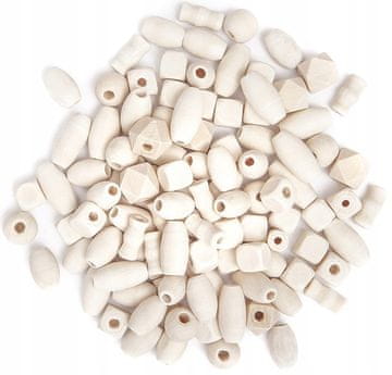 Lesene perle, mešanica, 1-3 cm, 50 g