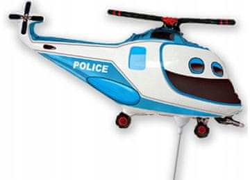 Flexmetal 14" FX folija balon - "Policijski helikopter" moder