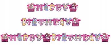 Amscan Transparent z napisom Happy Birthday Filly, 180 cm 1 kos.