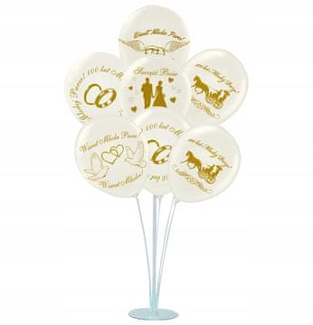 Stojalo za balone in 7 poročnih balonov
