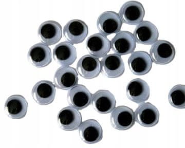 Oči s premičnimi zenicami, 10 mm, 24 kosov.