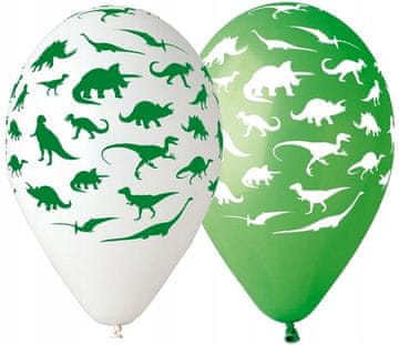 30 cm Premium baloni "Dinozavri", 5 kosov.