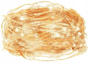 Dekorativne LED svetilke, bakrene, 1,90 m