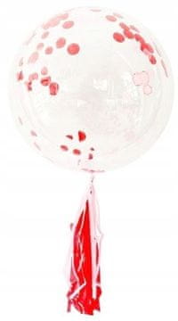 ARPEX PVC balon s konfeti in resicami - roza