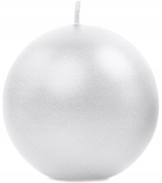 Sveča "Sphere" (FI 80) kovinska, biserna, 1 kos.