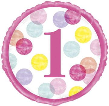 Unique Folija balon za 1. rojstni dan 45 cm