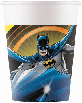 Procos Papirnati lončki za rojstni dan BATMAN 200ml 8 kosov.