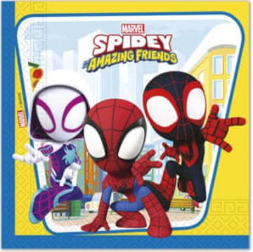 Procos Prtički Spiderman SPIDEY za rojstni dan 33x33cm 20 kosov.