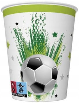 Papirnati kozarčki FOOTBALL Birthday 250ml 8 kosov