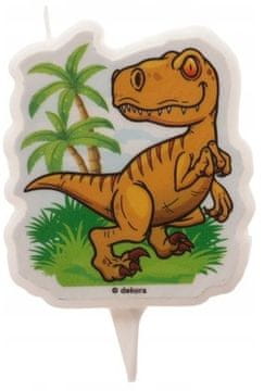 Dekora DINOSAUR Svečka za rojstnodnevno torto Dino T-Rex 7,5 cm