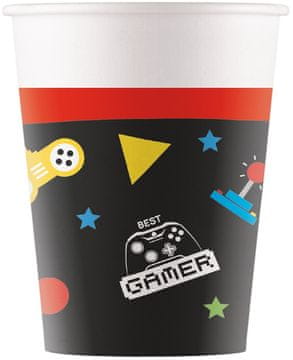 Procos Papirnati lončki za igralno konzolo GAME 200ml 8 kosov.
