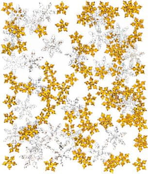 SNOWFLAKE bleščice zlato srebrno božična mešanica 15g