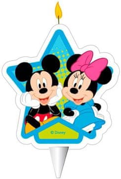 Dekora Svečka za rojstnodnevno torto Mickey Mouse Minnie 2D
