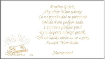Vložki za vabila 25 kosov zlate barve