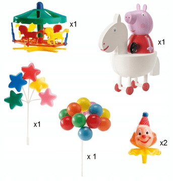 Decora Dekoracija za torto PEPPA PIG za rojstni dan, 6 kosov.