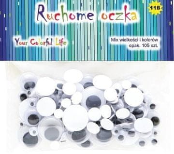 Aliga Mešanica dekorativnih premičnih očescev, 105 kosov.