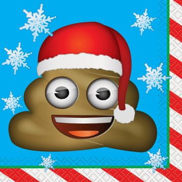 Unique EMOJI BOŽIČNI prtički 25x25 cm 16 kosov.
