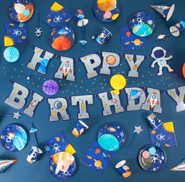 PartyPal Vesoljski krožniki Raketa Planeti Luna 18 cm 8 kosov