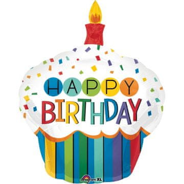 Amscan Folija balon Happy Birthday Cupcake 73x91 1 kos.
