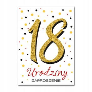 Bleščeče vabilo 18 let, 1 kos.