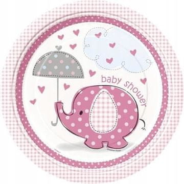 Unique Krožniki "Baby Shower" 22,5 cm, 8 kosov.