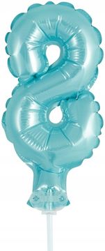 GoDan Folija balon za torto, številka 8, moder, 1 kos.
